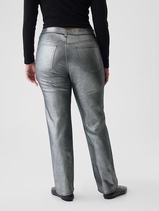 Gap High Rise Metallic '90s Slim Straight Jeans — photo 7