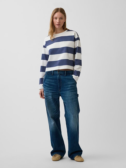 Gap Knit Oversized Crop T-Shirt — photo 3
