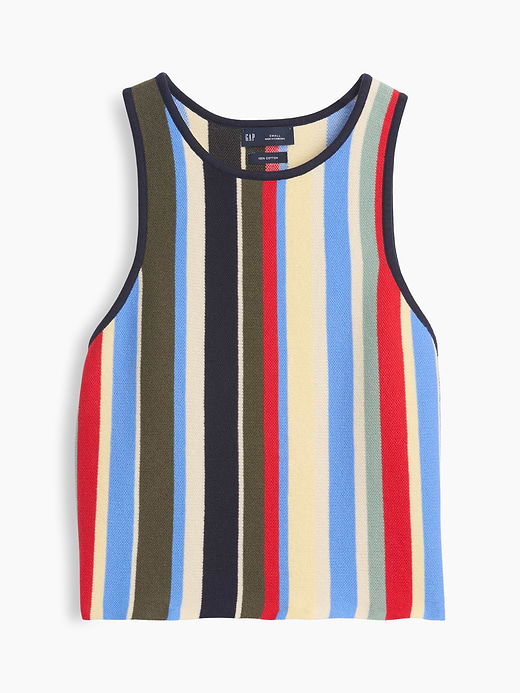 Gap 100% Cotton Stripe Halter Sweater Tank — photo 7