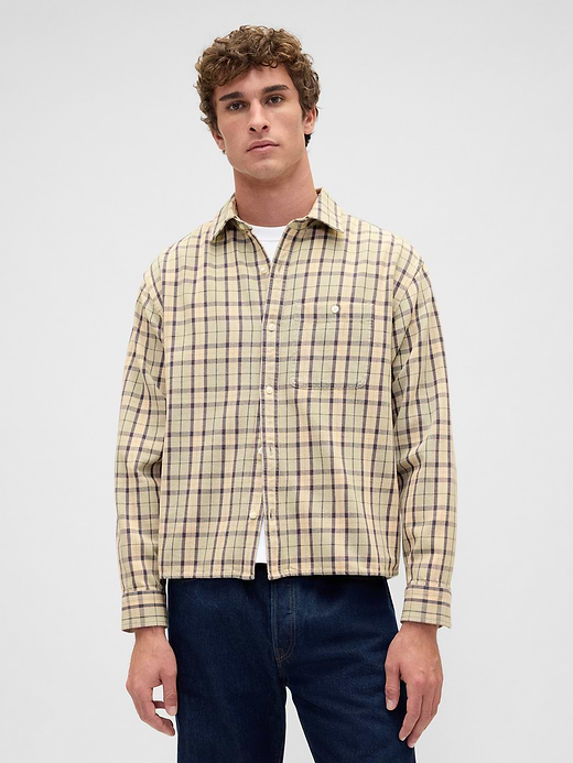 Gap Twill Straight-Hem Shirt — photo 1
