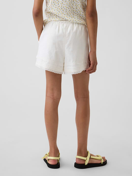 Gap Kids Linen-Cotton Lace-Trim Easy Shorts — photo 5
