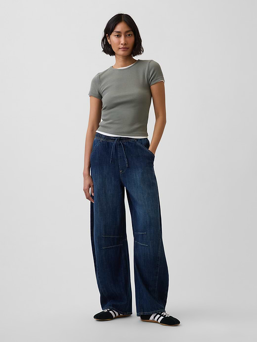 Gap Mid Rise UltraSoft Easy Horseshoe Jeans — photo 1