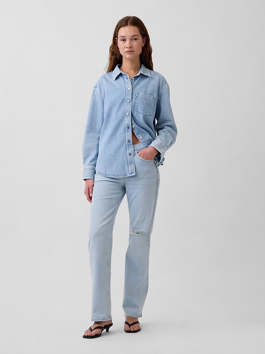 Gap Mid Rise Relaxed Straight Jeans — photo 15