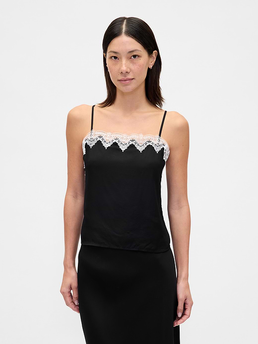 Gap Lace-Trim Crop Cami — photo 1