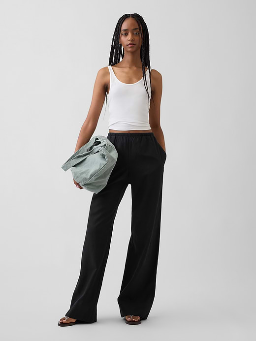 Gap Linen-Blend Easy Wide-Leg Pants — photo 7