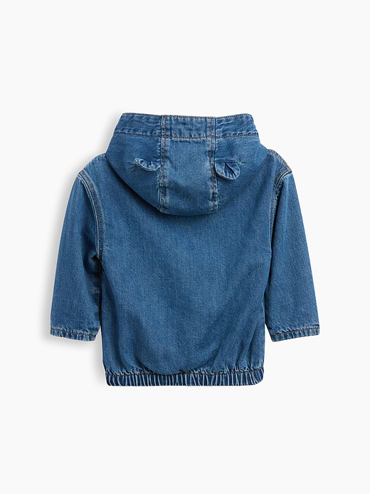 Gap Baby Jersey-Lined Hooded Denim Jacket — photo 3
