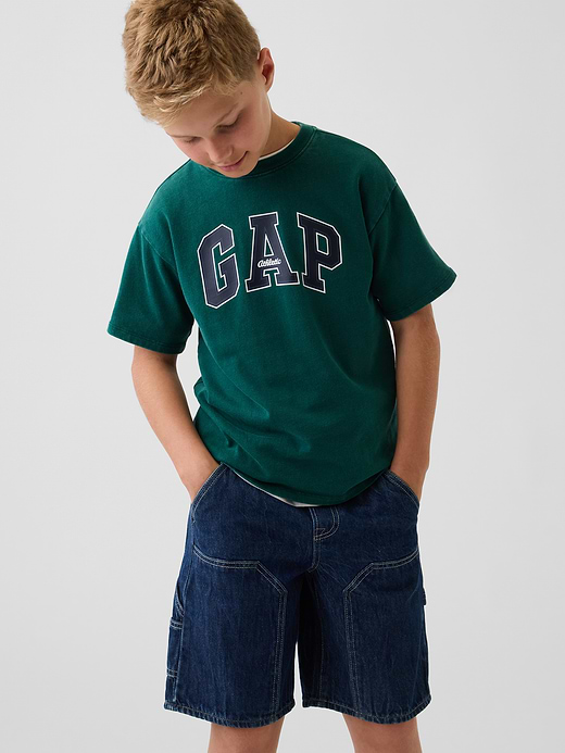 Gap Kids Heavyweight Relaxed Gap Logo T-Shirt — photo 1