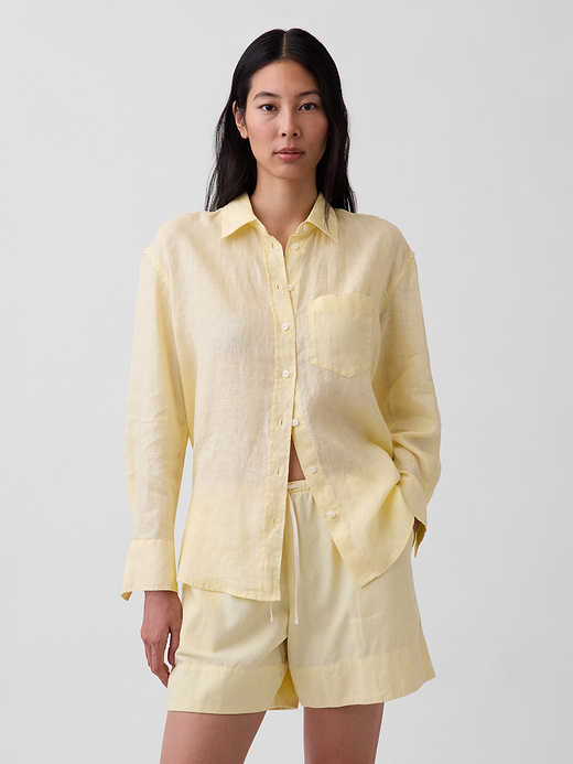 Gap 100% Linen Oversized Shirt — photo 1
