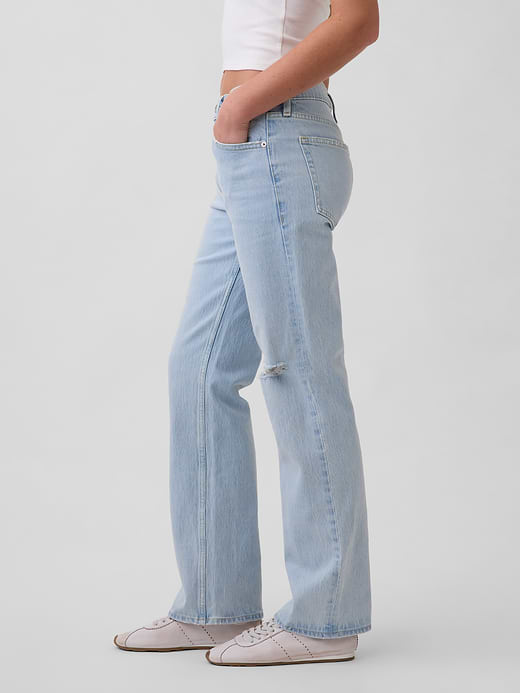 Gap Mid Rise Relaxed Straight Jeans — photo 12