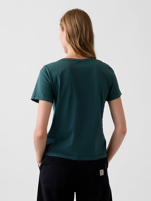Gap Organic Cotton VintageSoft V-Neck T-Shirt — photo 4