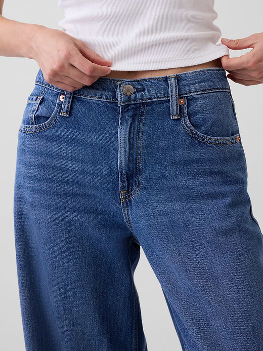 Gap Mid Rise UltraSoft Baggy Jeans — photo 6