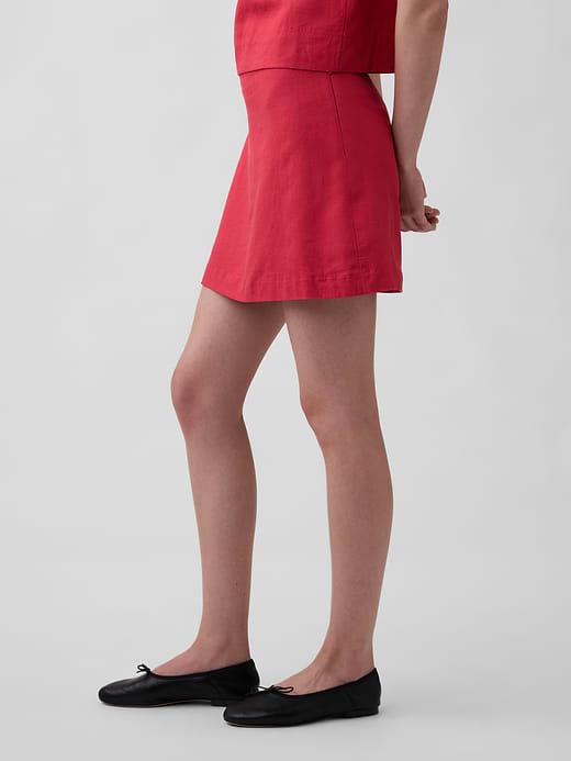 Gap Linen-Blend Mini Skort — photo 4