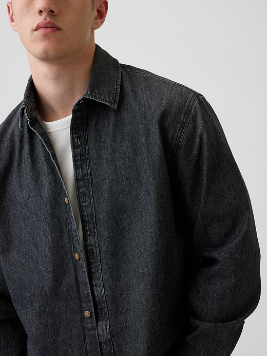 Gap Denim Relaxed Straight-Hem Shirt — photo 5