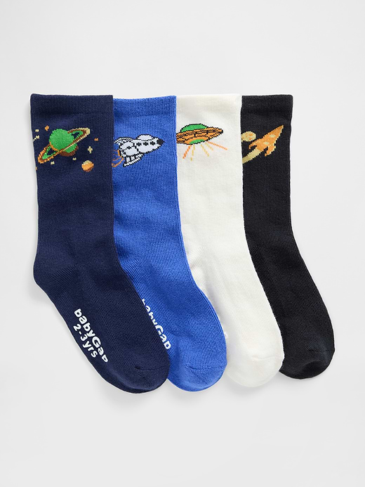 Gap Baby & Toddler Space Crew Socks (4-Pack) — photo 1