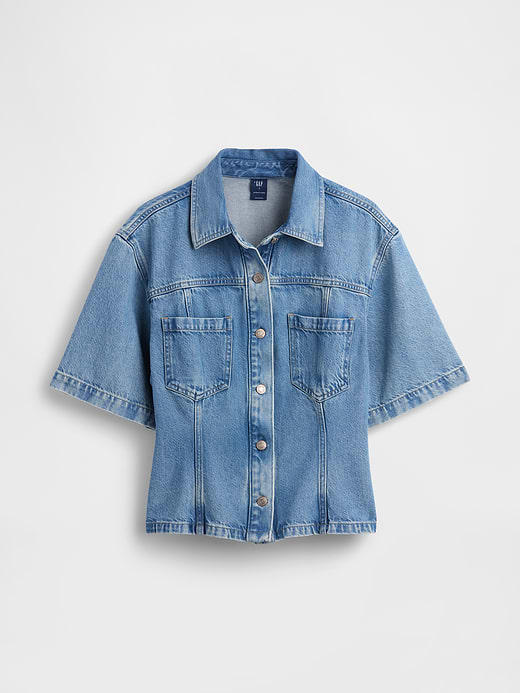 Gap UltraSoft Denim Pocket Shirt — photo 6