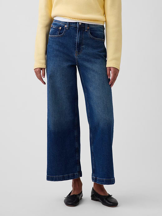 Gap High Rise Stride Wide-Leg Ankle Jeans — photo 3