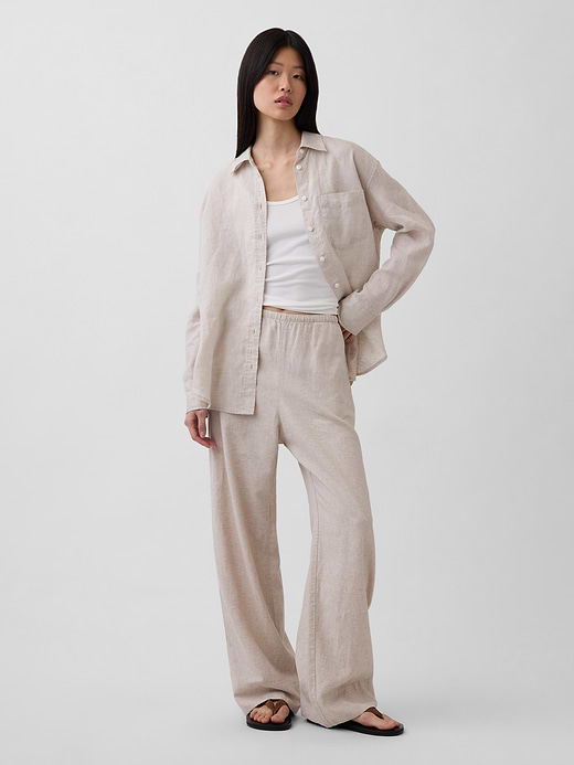 Gap Linen-Blend Easy Wide-Leg Pants — photo 1