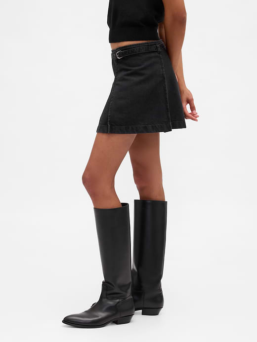 Gap Denim Belted Mini Skirt — photo 4