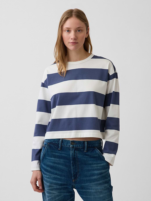 Gap Knit Oversized Crop T-Shirt — photo 1