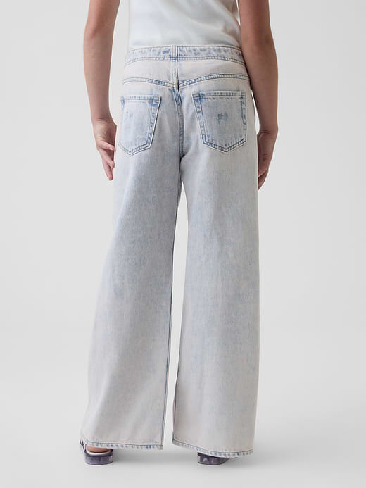 Gap Kids Low Rise Stride Wide-Leg Jeans — photo 5