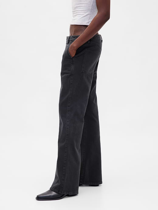 Gap Low Rise Relaxed Flare Khakis — photo 4