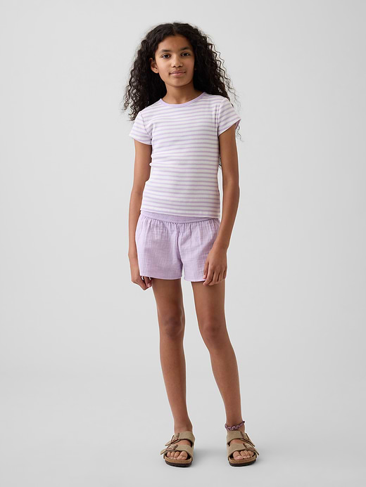 Gap Kids Cotton Gauze Butterfly-Hem Shorts — photo 1