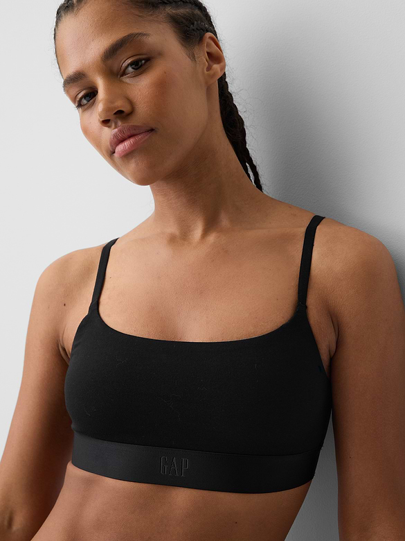 Gap Organic Stretch Cotton Logo Bralette — photo 4