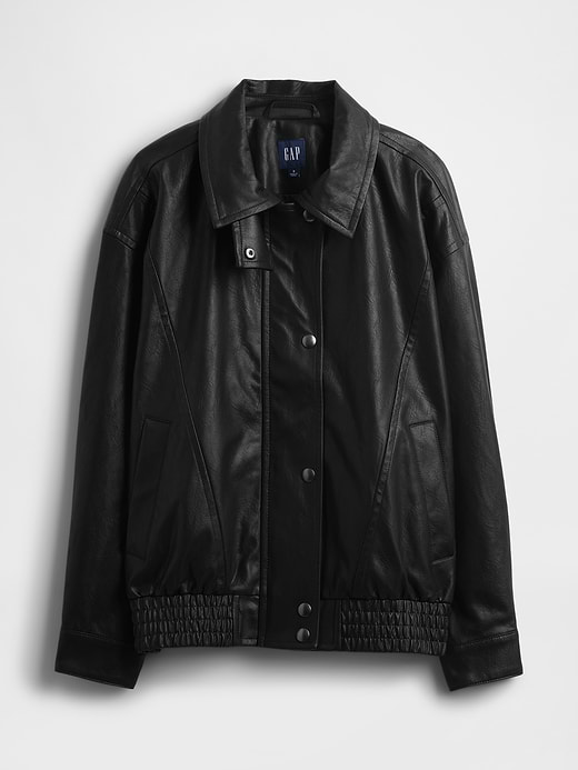 Gap Oversized Vegan Leather Jacket — photo 6