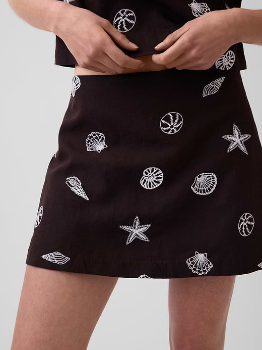 Gap Linen-Blend Mini Skort — photo 5