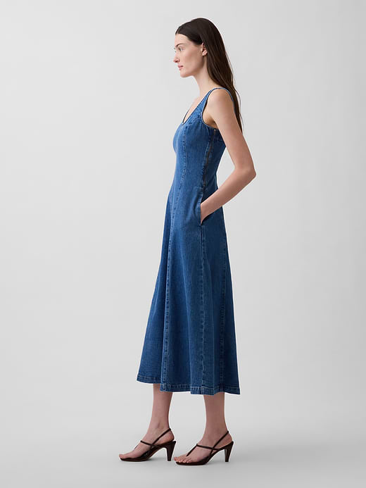 Gap Denim Scoop Neck Maxi Dress — photo 4