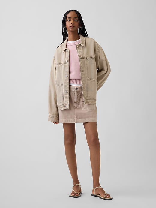 Gap 100% Cotton Oversized Crop Sweater — photo 3