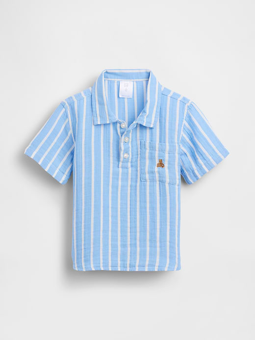 Gap Baby & Toddler Cotton Gauze Print Polo Shirt — photo 3
