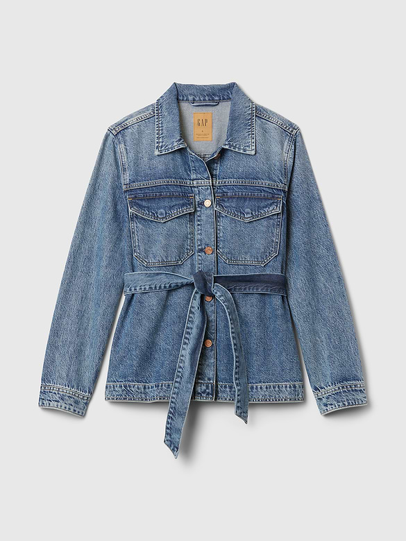 Gap UltraSoft Belted Denim Jacket — photo 6
