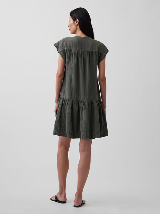 Gap Cotton Gauze Drop-Waist Shirtdress — photo 3