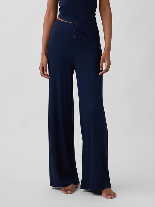 Gap MiniRib Wide-Leg PJ Pants — photo 3