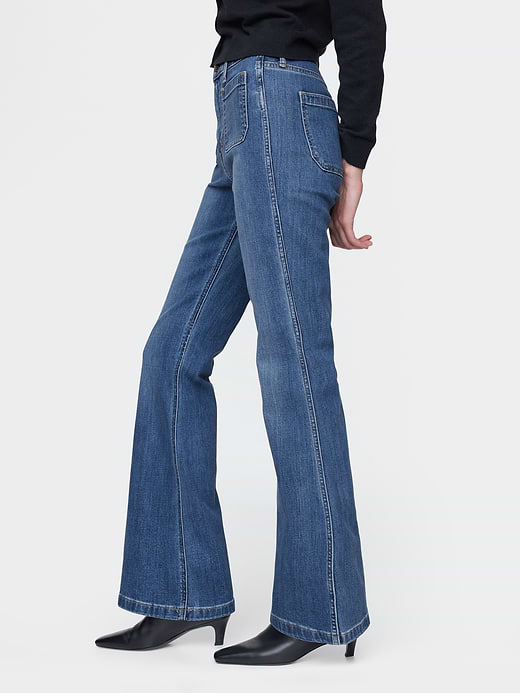 Gap High Rise '70s Flare Jeans — photo 4