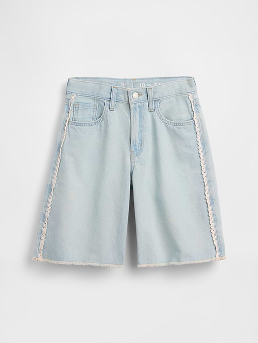 Gap Kids Mid Rise Longline Denim Shorts — photo 3