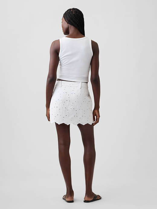Gap Embroidered Mini Skirt — photo 3