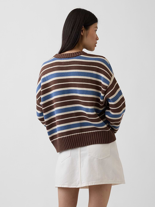 Gap 100% Cotton Oversized Crop Sweater — photo 4