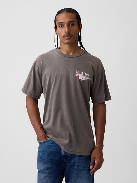 Gap Ford Mustang Heavyweight Crop Graphic T-Shirt — photo 1