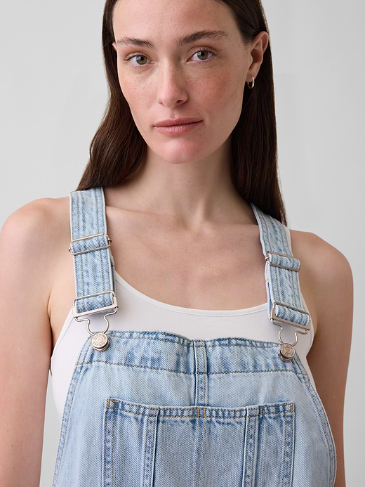 Gap '90s Loose Denim Shortalls — photo 5