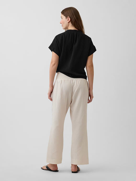 Gap Maternity Cotton Gauze Full Panel Pants — photo 3