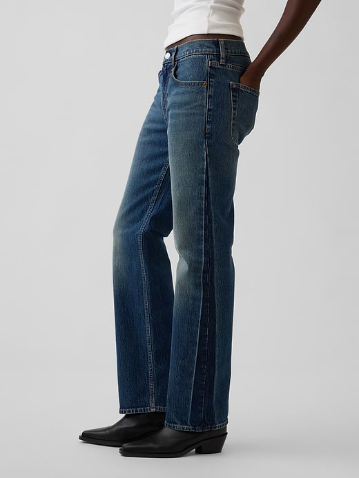 Gap Mid Rise Relaxed Straight Jeans — photo 4