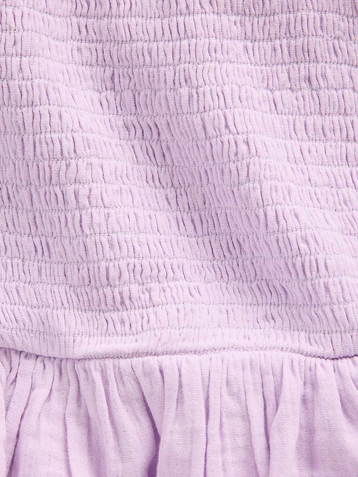 Gap Kids Cotton Gauze Smocked Peplum Top — photo 6