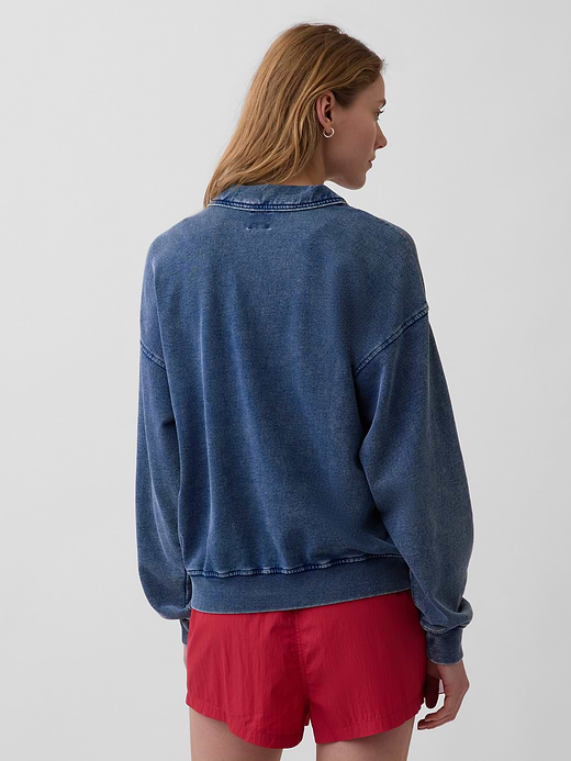 Gap VintageSoft Terry Oversized Polo Sweatshirt — photo 4