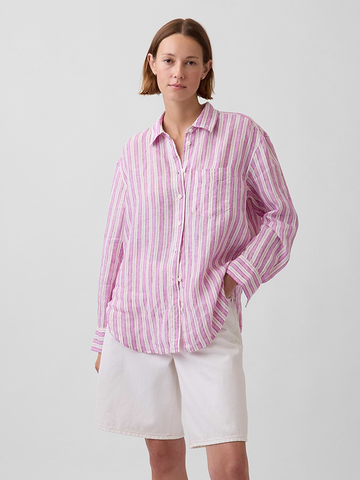 Gap 100% Linen Oversized Shirt — photo 1