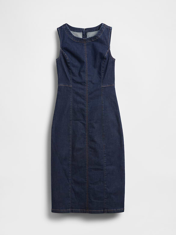 Gap Denim Bodycon Midi Dress — photo 6