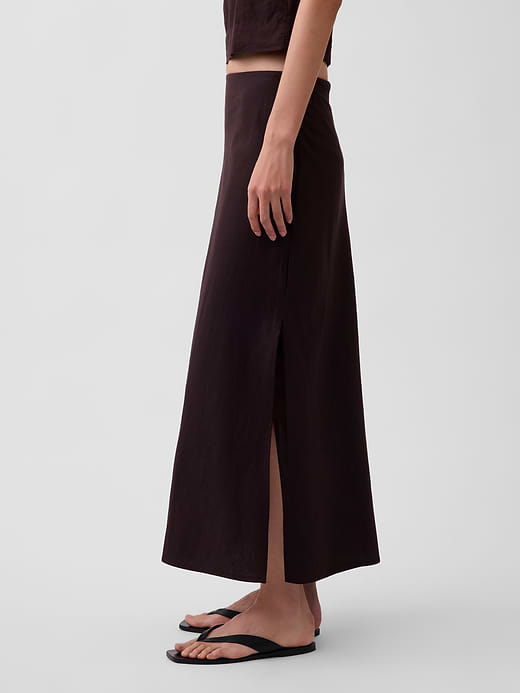 Gap Linen-Blend Maxi Slip Skirt — photo 4