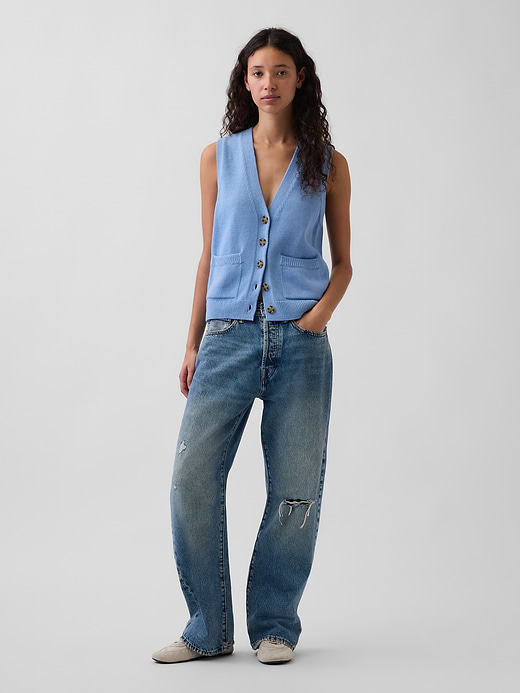 Gap 100% Cotton Pocket Sweater Vest — photo 3