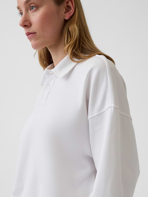 Gap VintageSoft Terry Oversized Polo Sweatshirt — photo 5